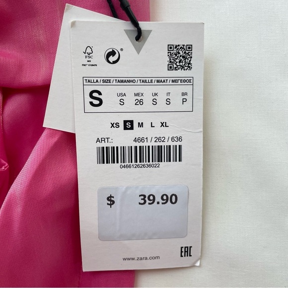 NWT Zara Shimmery Mini Skirt Bow Waist Small - Picture 7 of 9